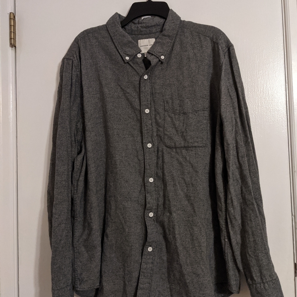 American Eagle Men's Long Sleeve Button Flannel